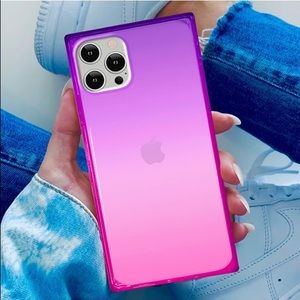 Flaunt Cases Pink Purple Clear Ombré Square iPhone 11 Pro Case